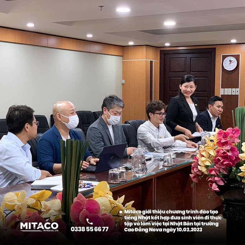 Mitaco giới thiệu chương trình đào tạo tiếng Nhật kết hợp đưa sinh viên đi thực tập và làm việc tại Nhật Bản tại trường Cao Đẳng Nova