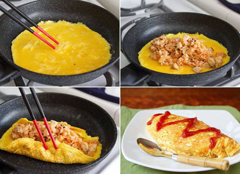 cách làm trứng Omurice